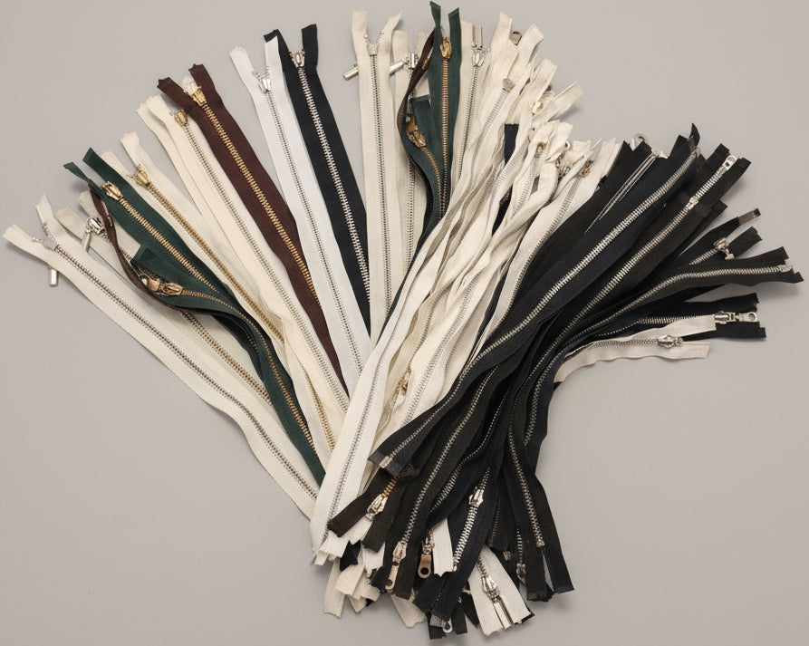 Mega Box Pro - 30 Fermetures Éclair Variées Sauvées | Mercerie Pas Cher Alsace