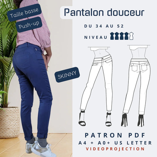 "DOUCEUR -Pantalon femme - Tailles 34 à 52 - tissu au mètre - Strasbourg Alsace - Autour du Tissu"