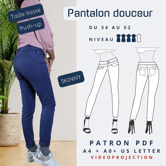 "DOUCEUR -Pantalon femme - Tailles 34 à 52 - tissu au mètre - Strasbourg Alsace - Autour du Tissu"
