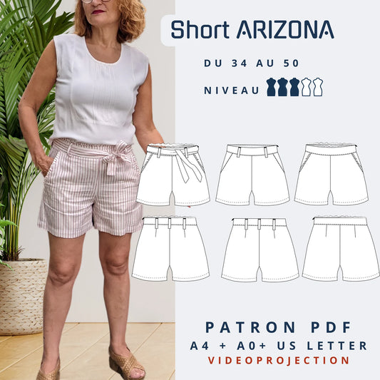 ARIZONA - Short femme - Tailles 34 -> 50