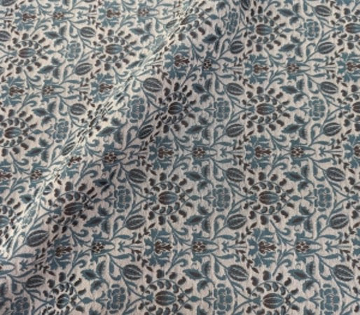 Tissu d'Ameublement Jacquard fin bleu royal 180x130cm