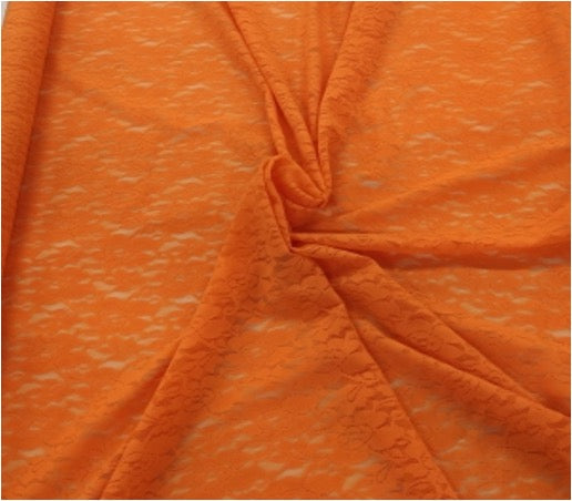Dentelle ajourée Orange fine 100x140cm