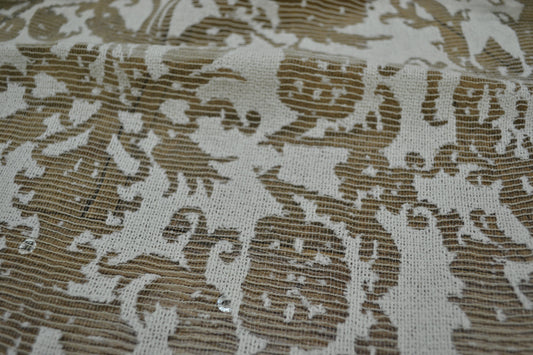 Dentelle ajourée vintage 100x105cm