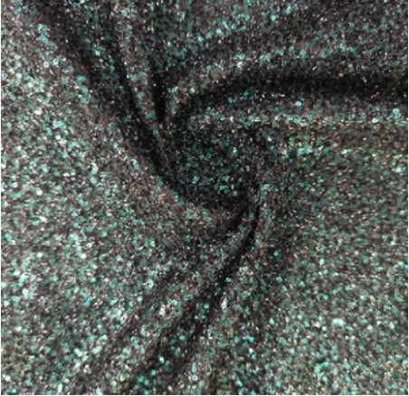 Sequin Paillettes Noir Vert Brillant 210x135cm