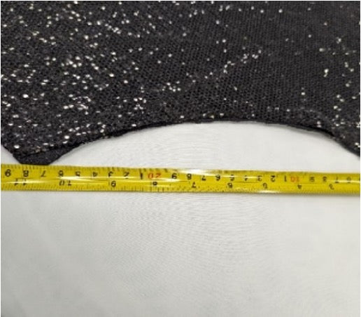 Vue rapprochée tissu noir — Jupe prêt à coudre stretch Brillant noir 200x110cm