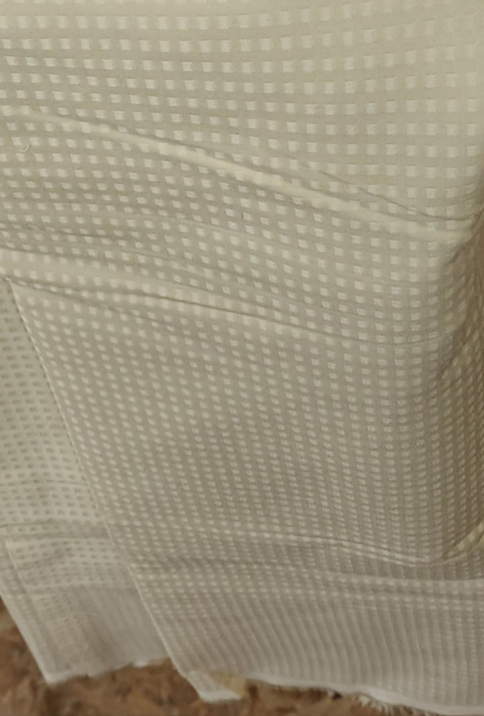 Petits carreaux beige polyester 300x154cm