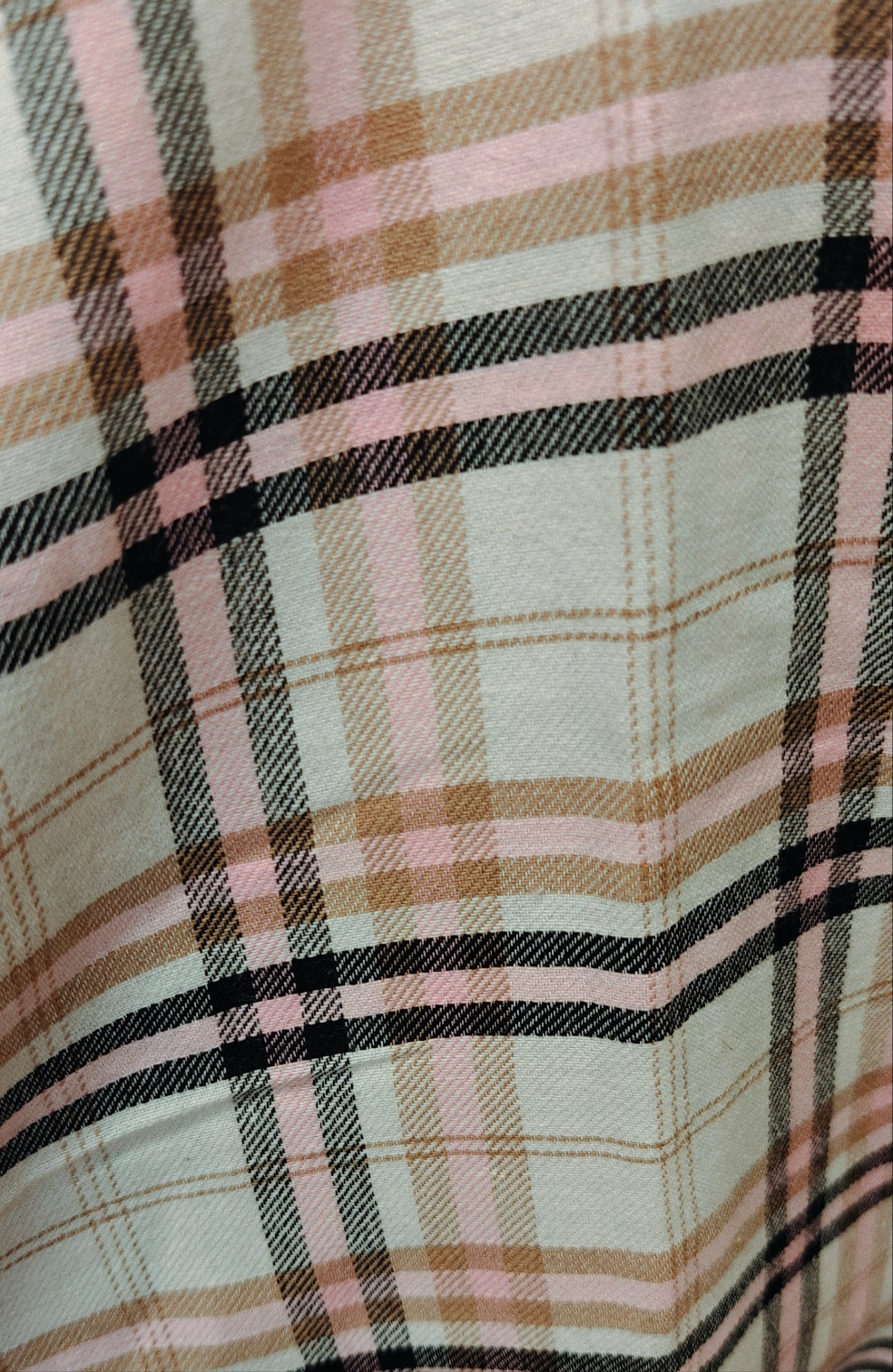 Tissu Vintage à Carreaux Rose 200x140cm