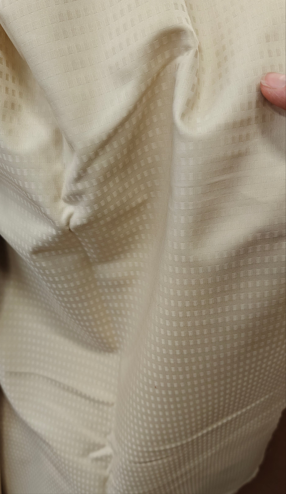 Petits carreaux beige polyester 300x154cm