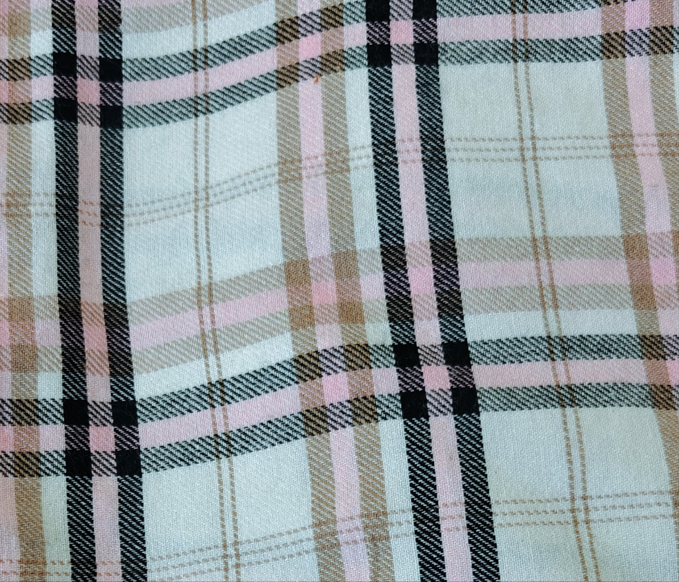 Tissu Vintage à Carreaux Rose 200x140cm