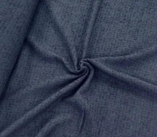 Laine Bouclette marine 80x140cm - tissu lainage - Strasbourg Alsace - Autour du Tissu