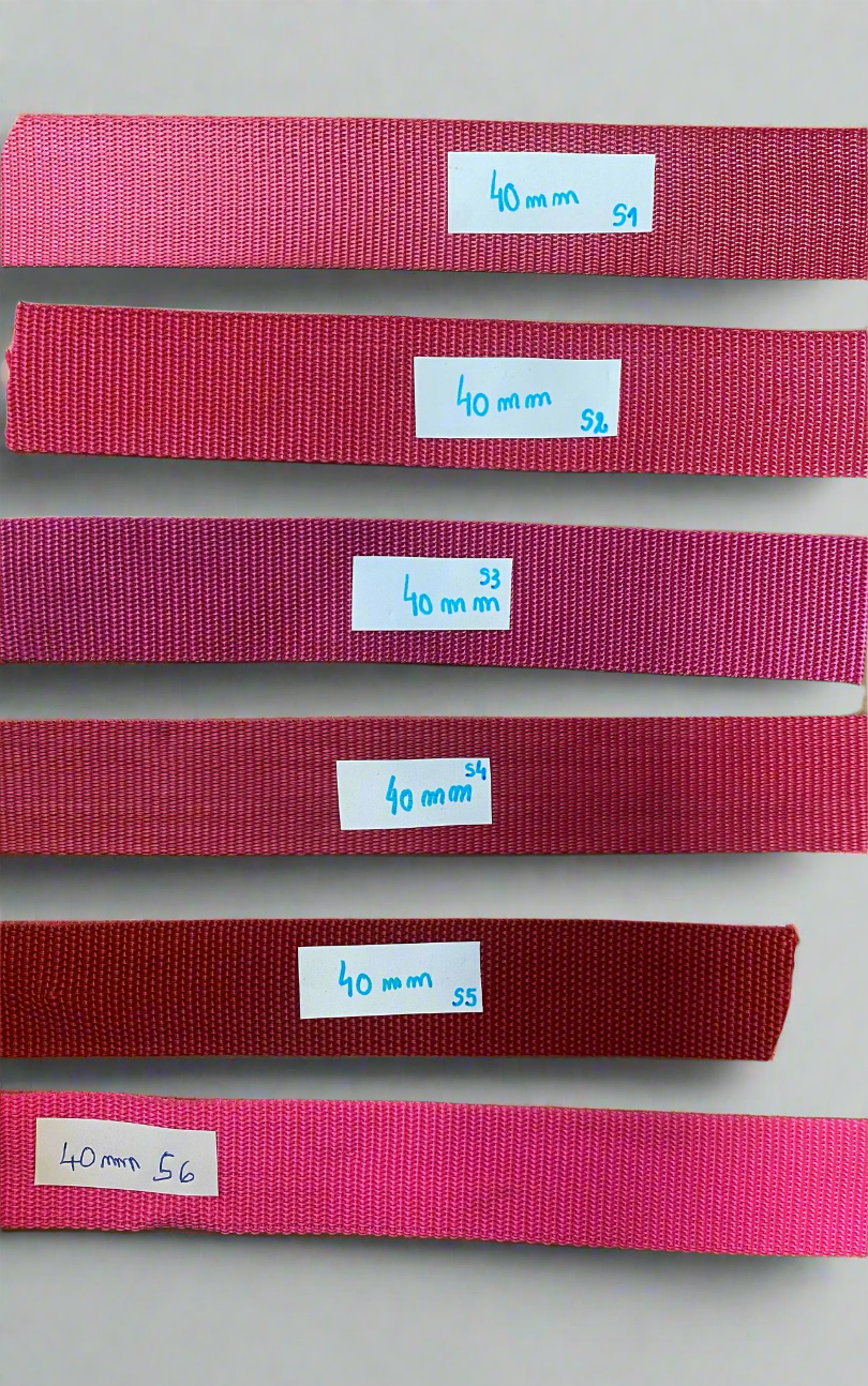 sangle 40 mm nylon rose vert violet