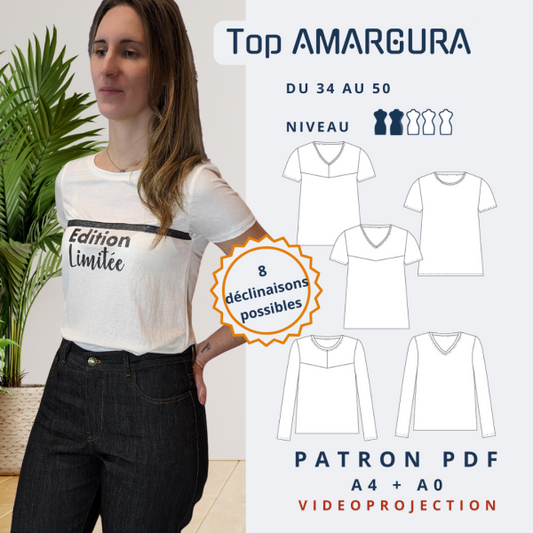 AMARGURA - Top Femme - Tailles du 34 au 50