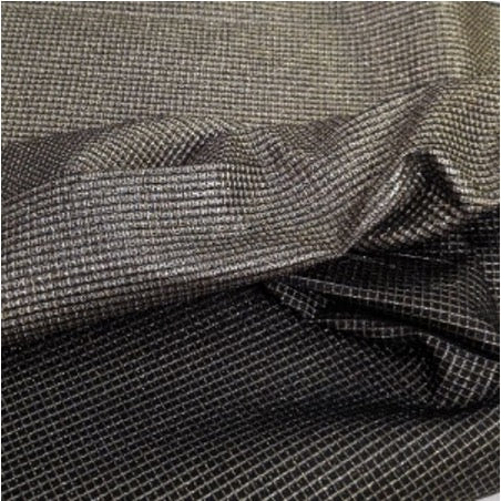 Tissu pour Ameublement ou Sac Noir Doré Carreaux 92x140cm-Tissu-Autour du Tissu