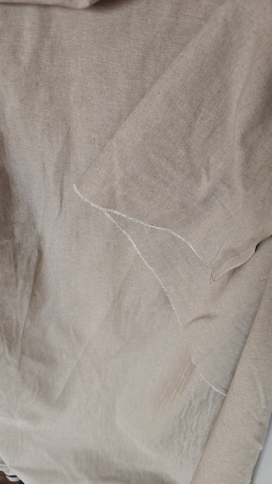 Toile Coton Aspect Lin Naturel au mètre x 165cm — Tissu récupéré des Vosges | Autour du Tissu
