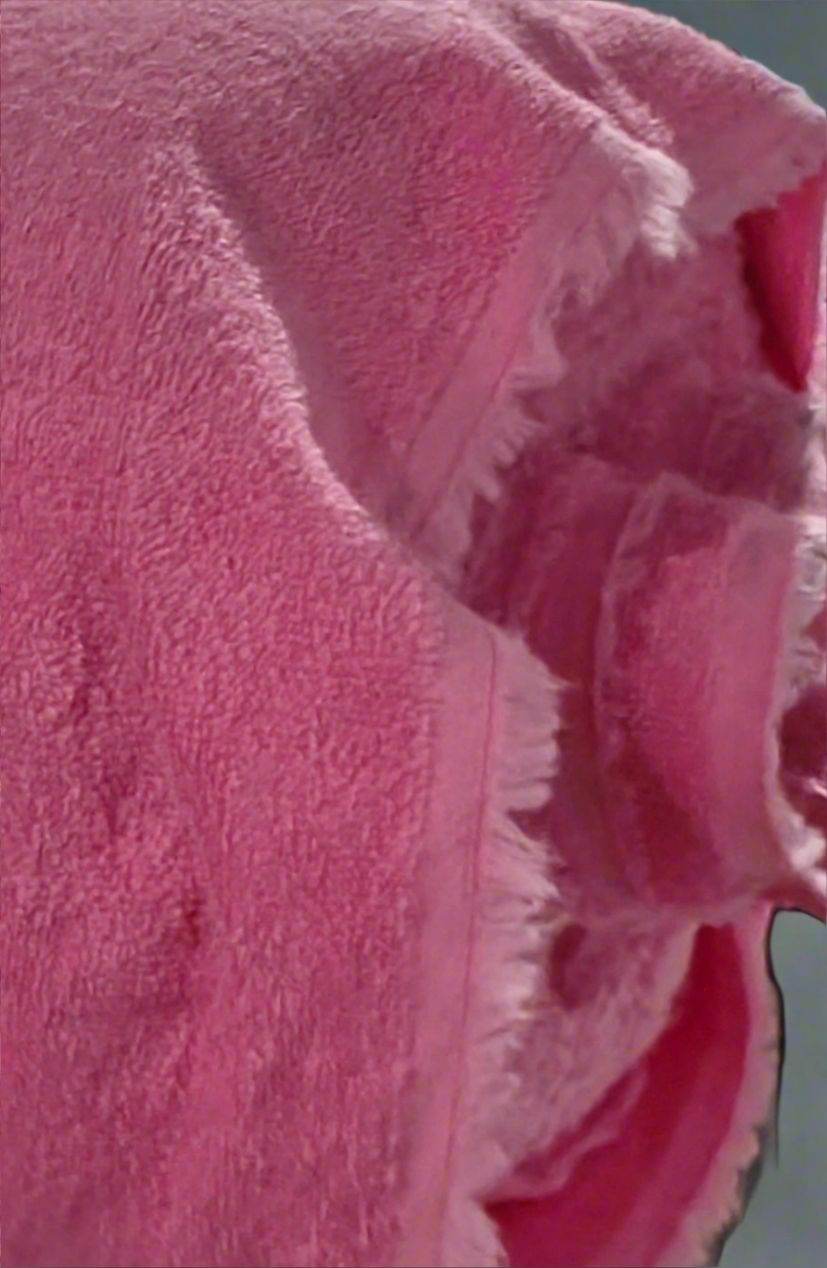 Tissu Éponge pour Serviette, Peignoir Rose au mètre