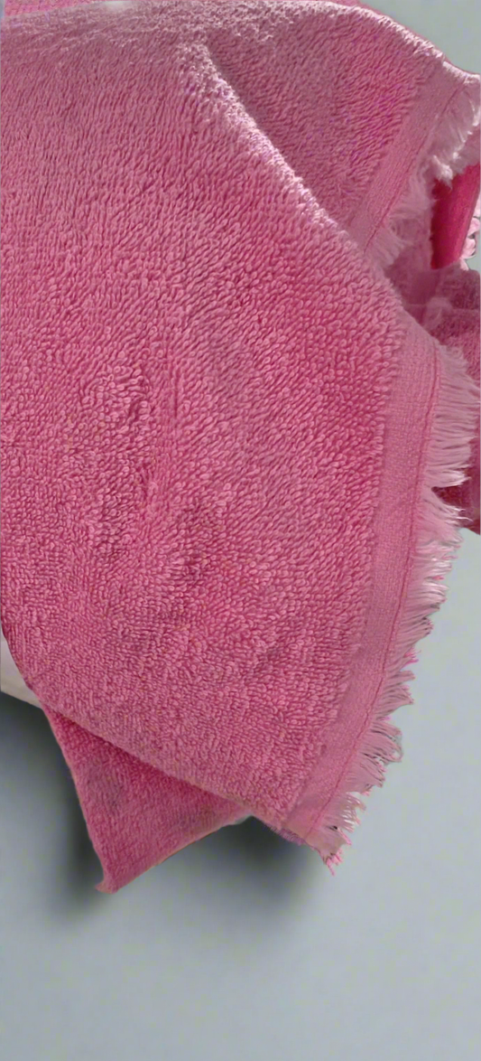 Tissu Éponge pour Serviette, Peignoir Rose au mètre
