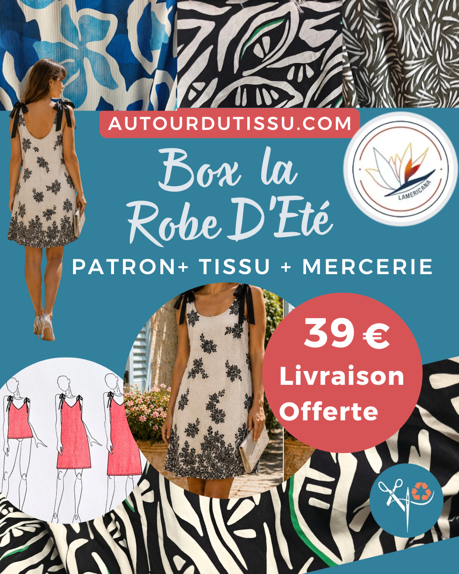 Box Couture Robe d'été — Santa, Santinha — Patron + Tissu + Mercerie — Édition limitée