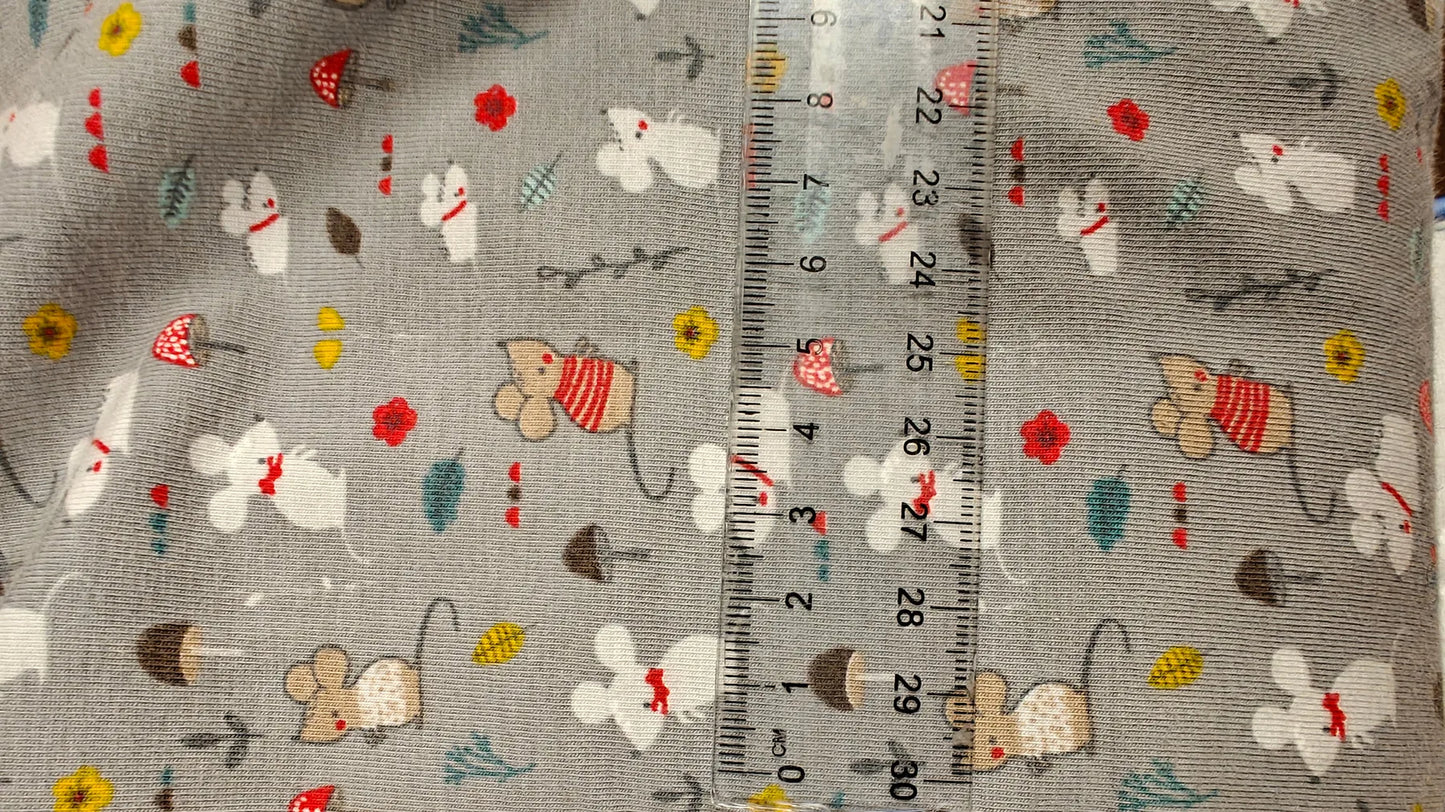 jersey enfant oekotex imprimé souris - tissu jersey - strasbourg alsace - autour du tissu