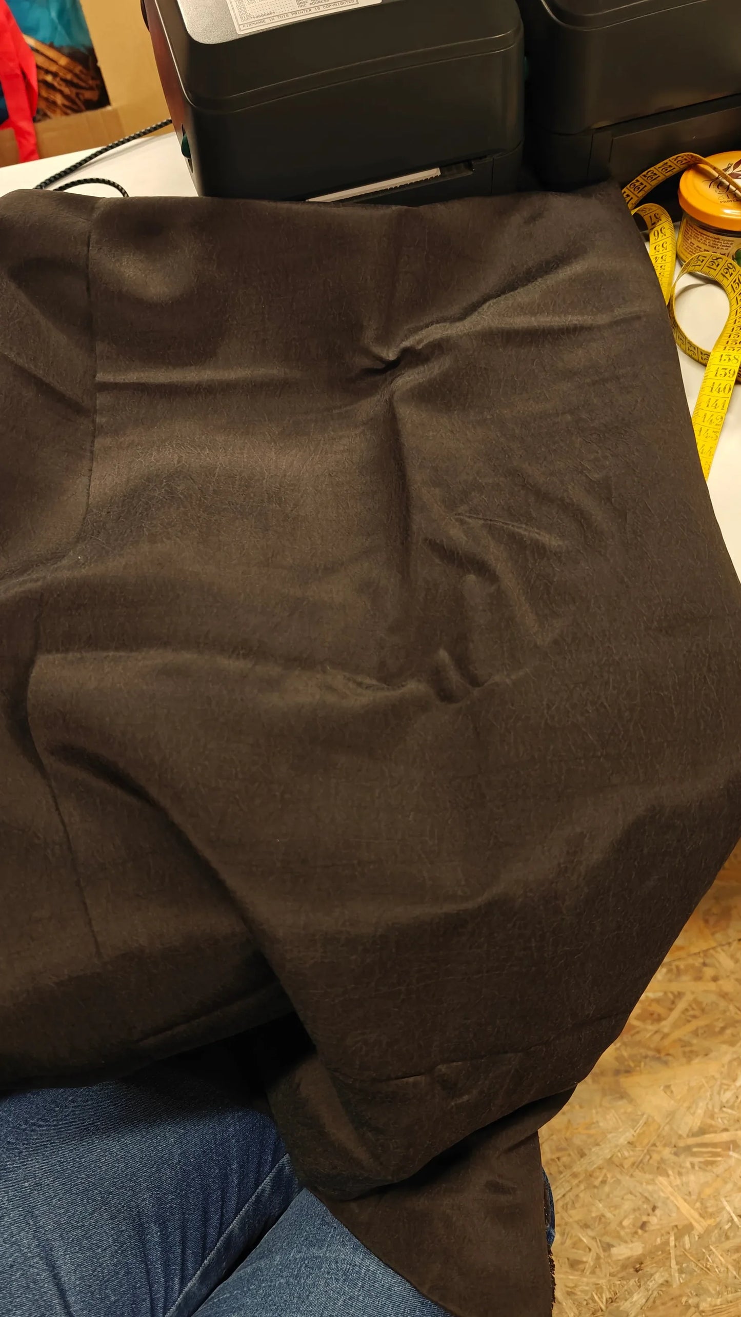 détail tissu marron - doublure marron léger 300x140cm