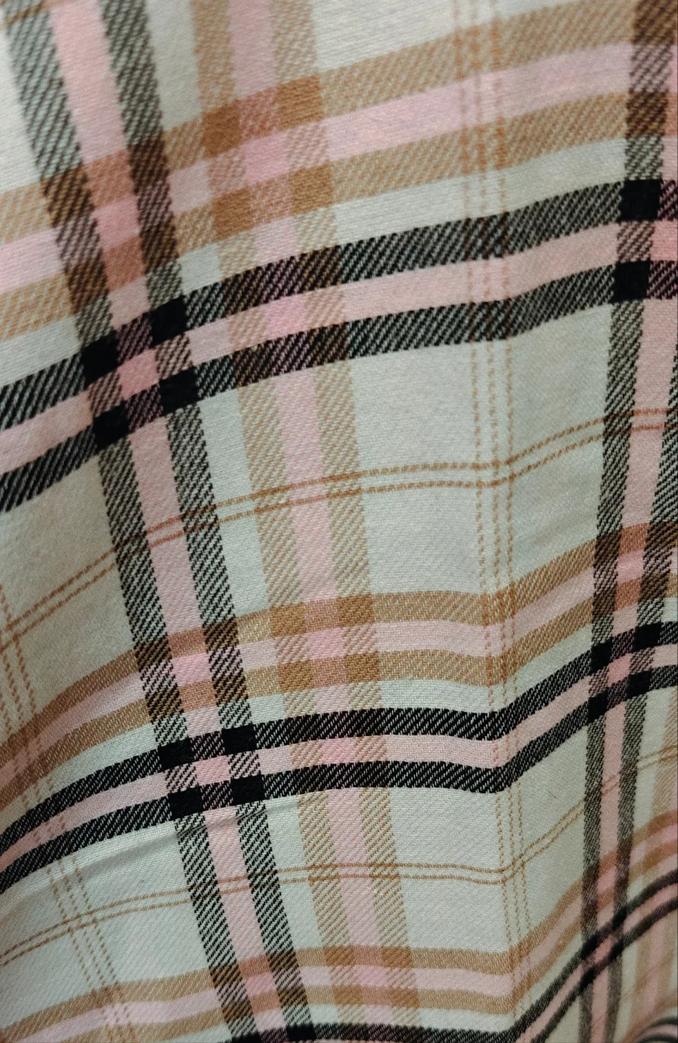 tissu vintage à carreaux rose 200x140cm - autour du tissu