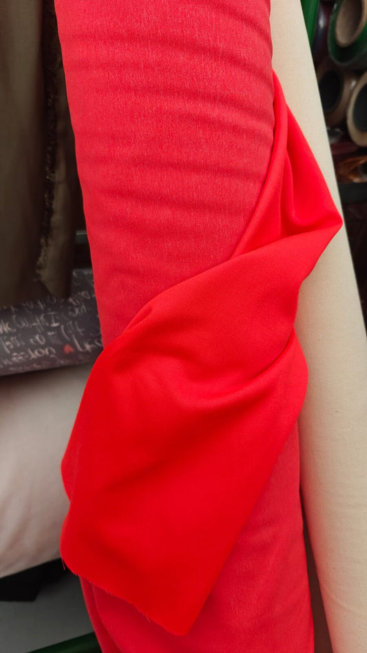 Coton elasthanne corail vif