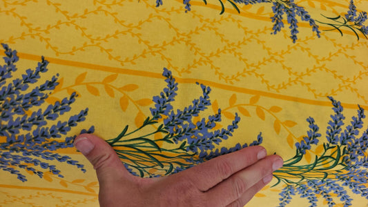 Coton Jaune Soleil Lavande Provencale - vue 1