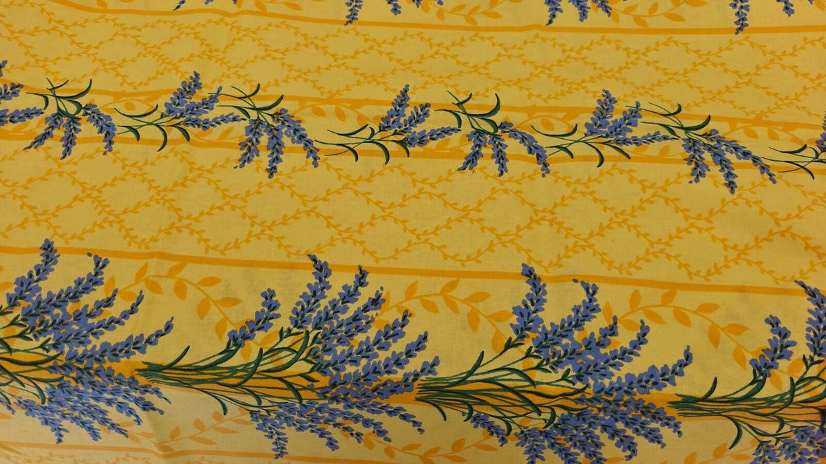 Coton Jaune Soleil Lavande Provencale - vue 2