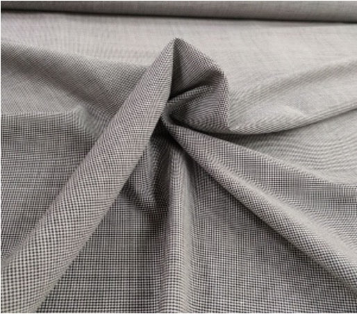 Toile Coton pied-de-poule noir et blanc 200x140cm