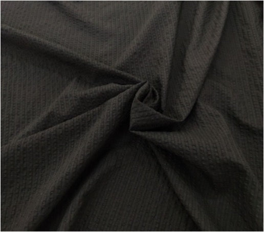 Noir Gaufré petits carreaux polyester 300x120cm — Tissu au mètre | Autour du Tissu Strasbourg Alsace