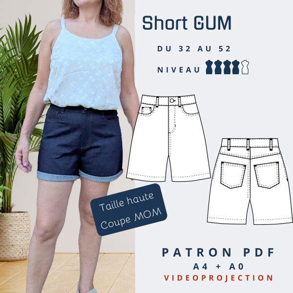 GUM - Short femme LARGE - Tailles 32 à 52