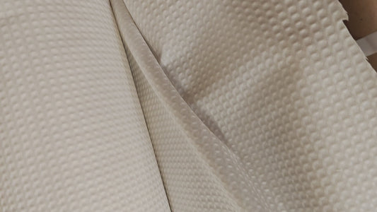 Nid d'Abeille Coton 100% Écru - Fabriqué en Alsace - Laize 200cm - Circuit Ultra-Court Strasbourg