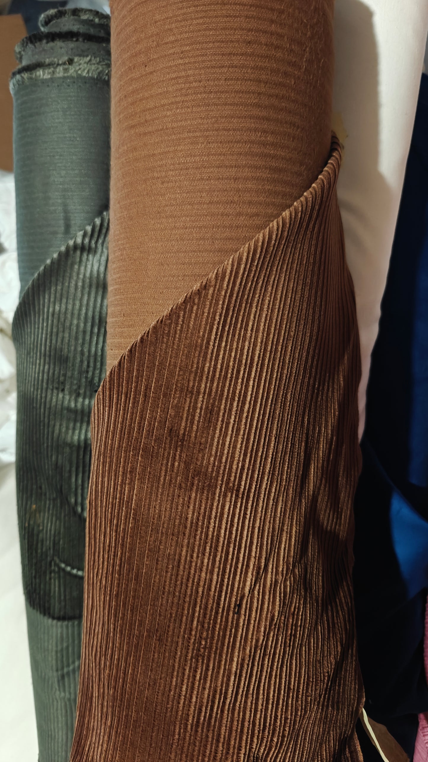 🌲Velours Grosses Côtes au mètre  -