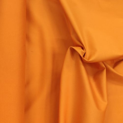 Détail texture — Satin Coton Stretch Orange Mandarine - Coupon 300x | Autour du Tissu Strasbourg