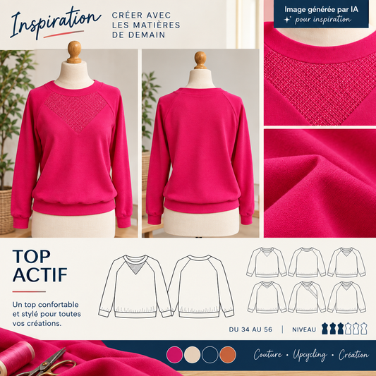 Sweat Jersey Polaire doux au mètre