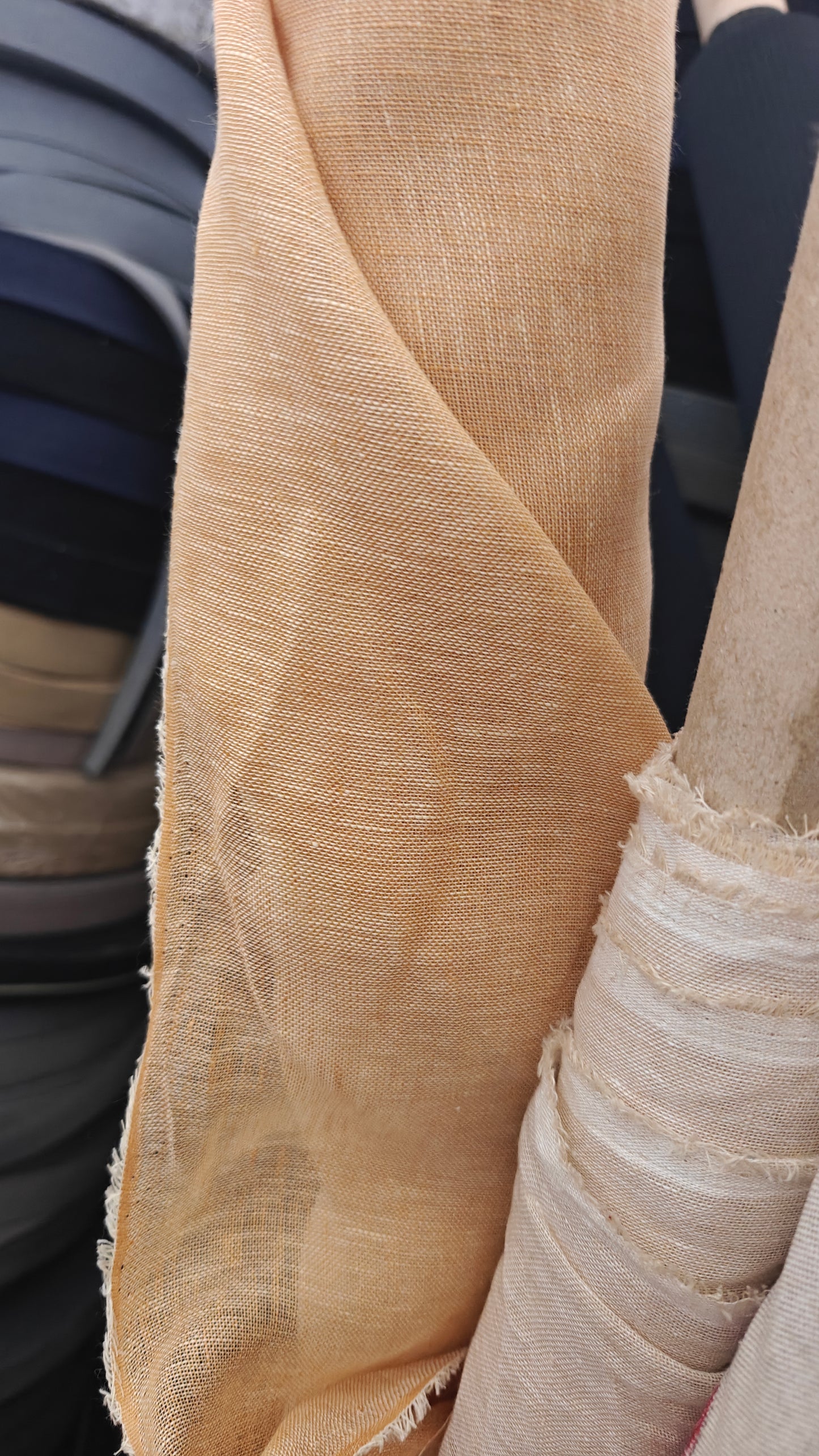 VOILE 100% LIN SABLE COUPON 100x150 cm