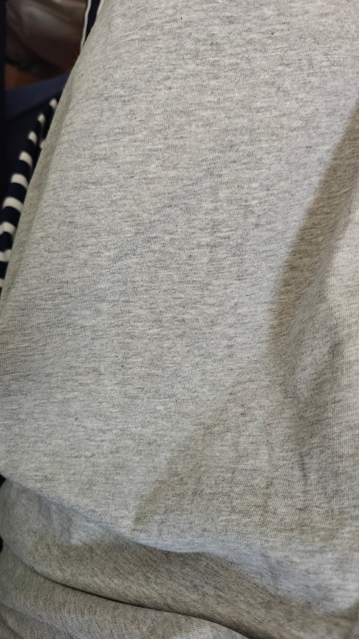 Jersey Fin 100% Coton — Bleu / Gris Chiné / Blanc · au mètre × 150cm | -60%