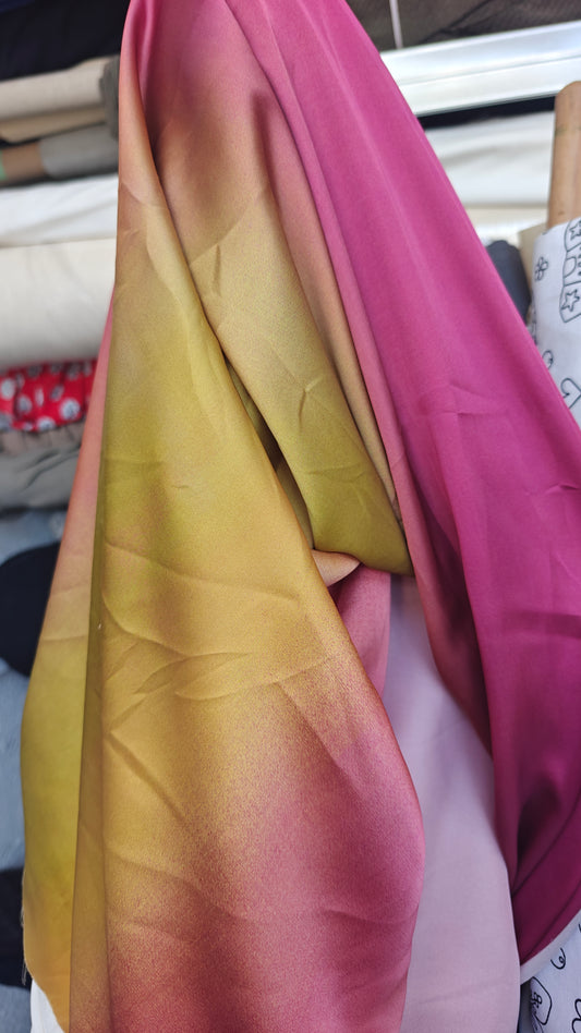 Voile polyester Degradé Rouge Jaune 100x140 cm