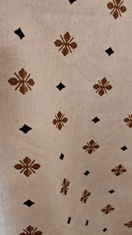 LIN MOTIF ROYAL 100X140 CM