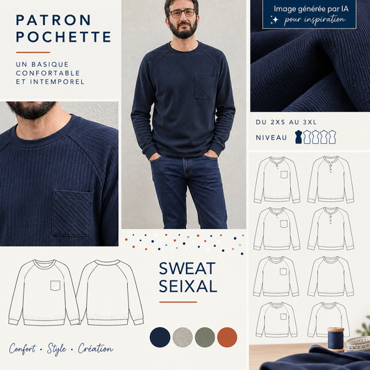 SEIXAL - Sweat, Pull, T-Shirt manches longues, Homme  tailles 2XS -> 3XL