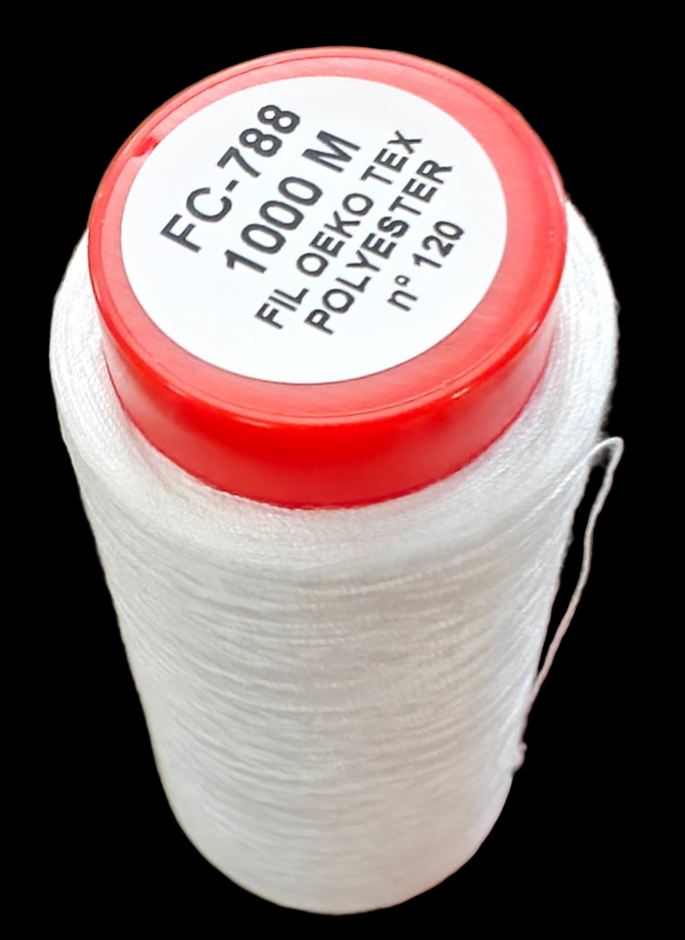 Détail — Cônes Fil Polyester 120 - 1000m - Bobinage France  | Autour du Tissu Strasbourg