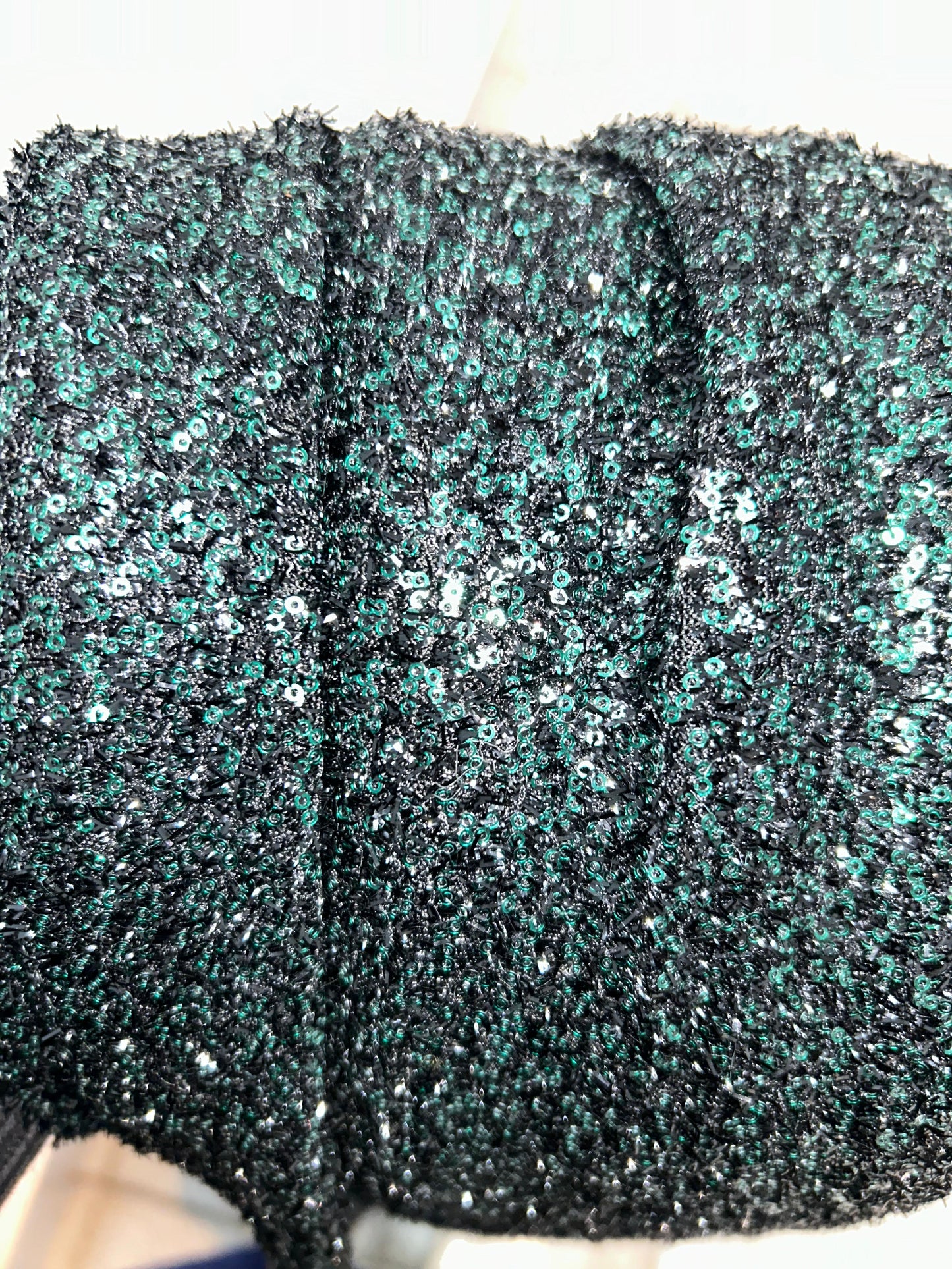 Sequin Paillettes Noir Vert Brillant 210x135cm