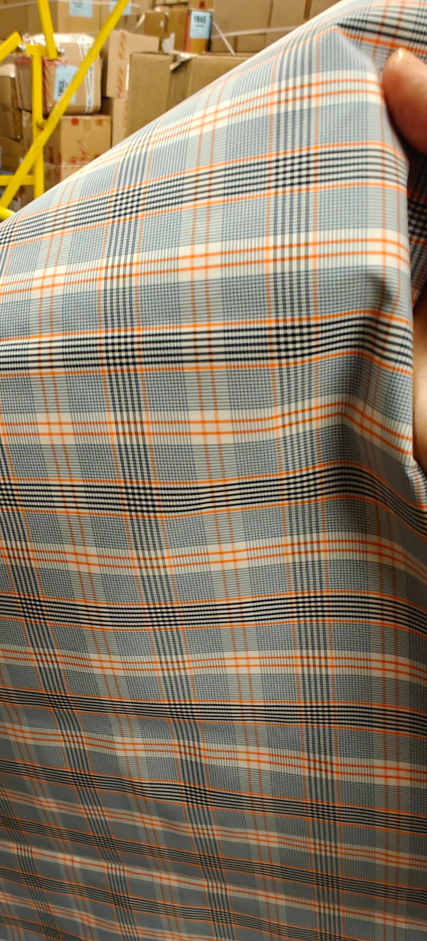 Zoom texture tissu - Imperméable Vintage à carreaux, 100x147c