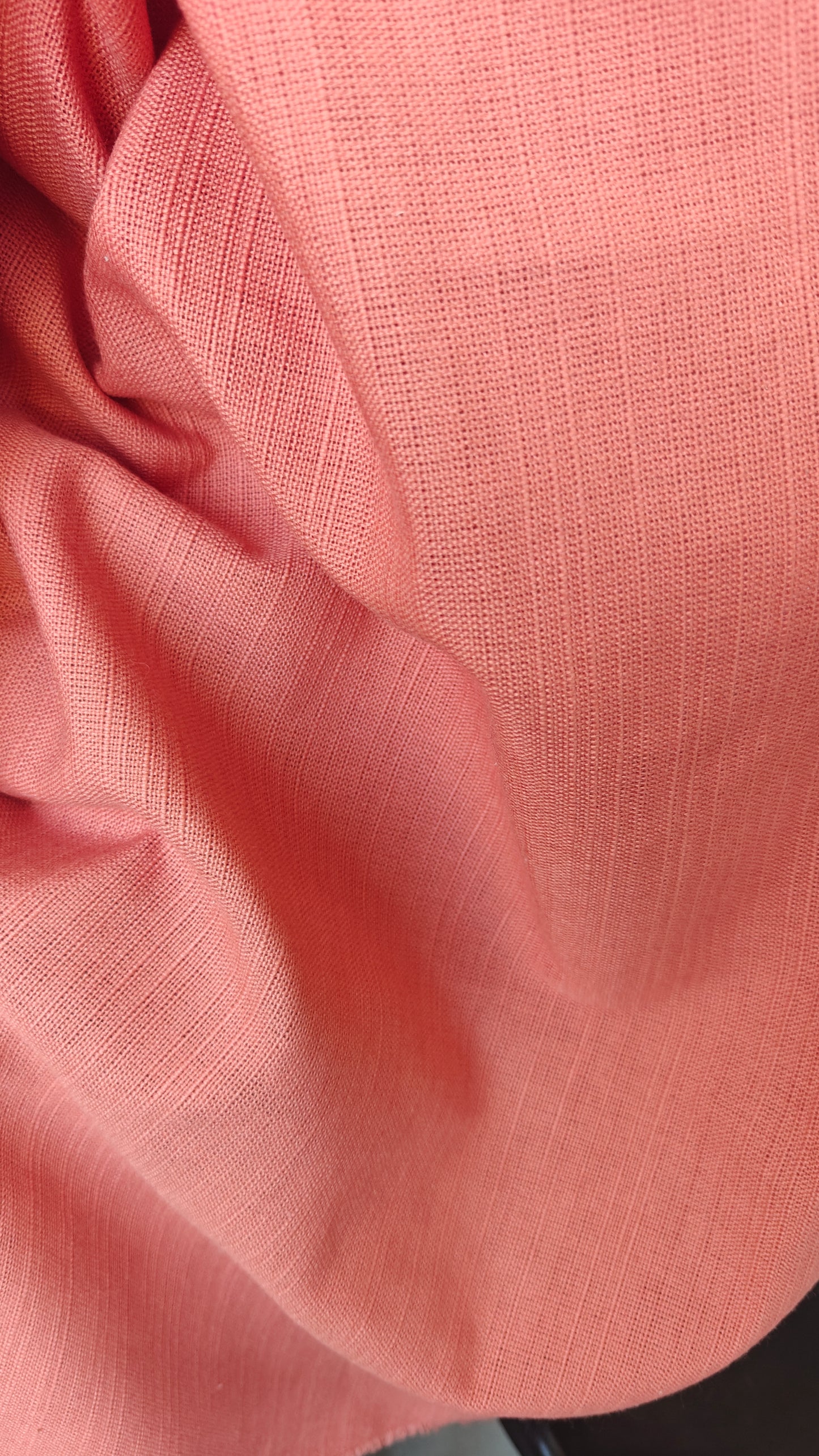Toile Coton texturée TERRACOTA