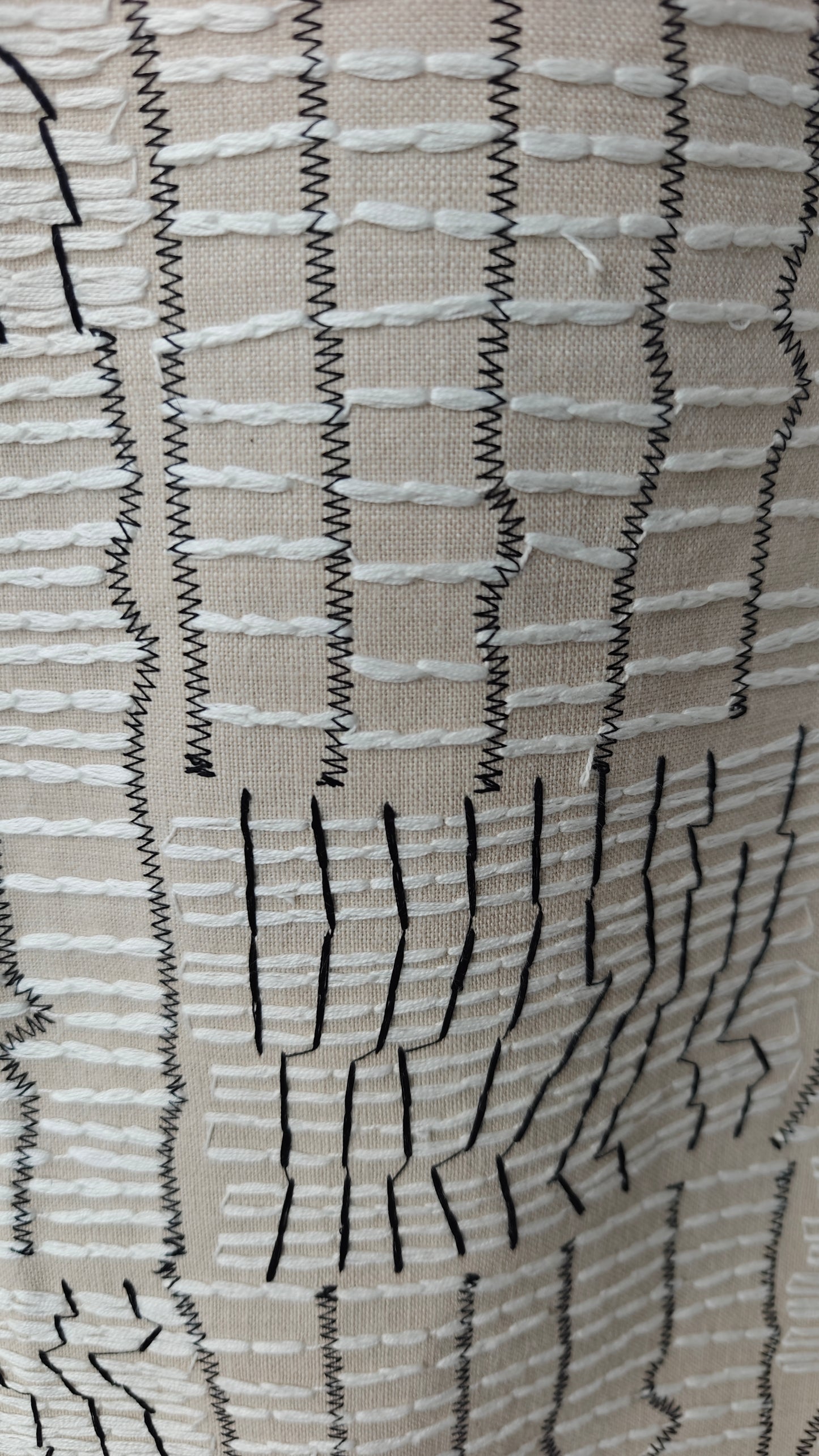 TOILE COTON TEXTURE BRODE 170x140 cm