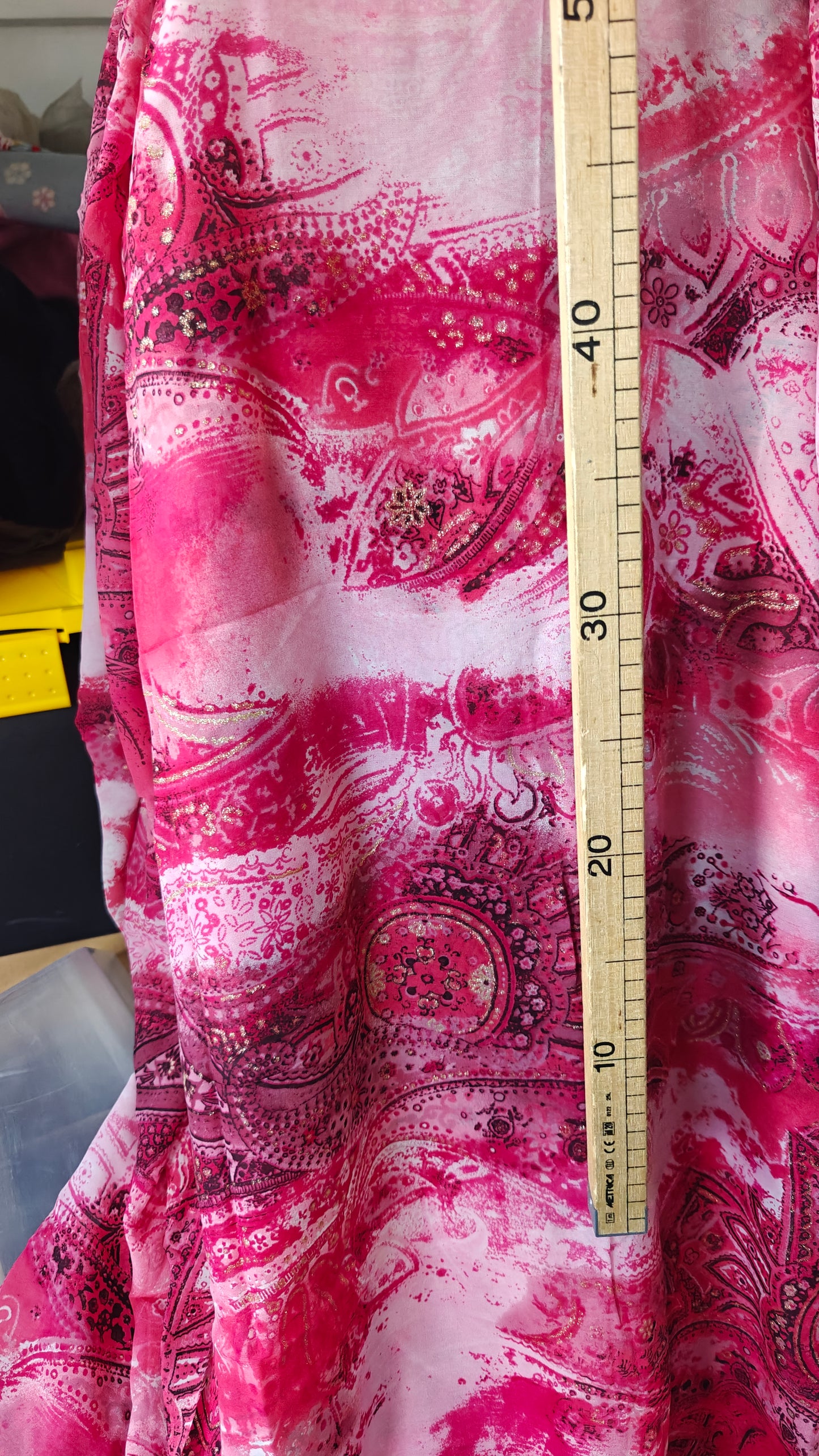 VOILAGE ROSE PAILLETTES 100X140cm