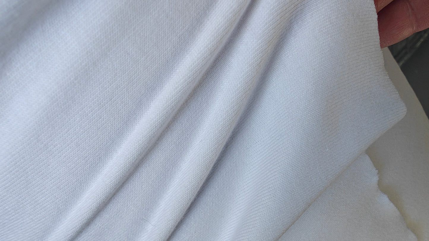 Jersey Fin 100% Coton — Bleu / Gris Chiné / Blanc · au mètre × 150cm | -60%