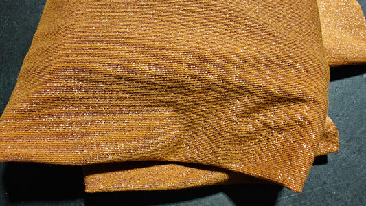 Jersey Lurex Camel Brillant 250x140cm – Robe Soirée & Déguisement | Autour du Tissu