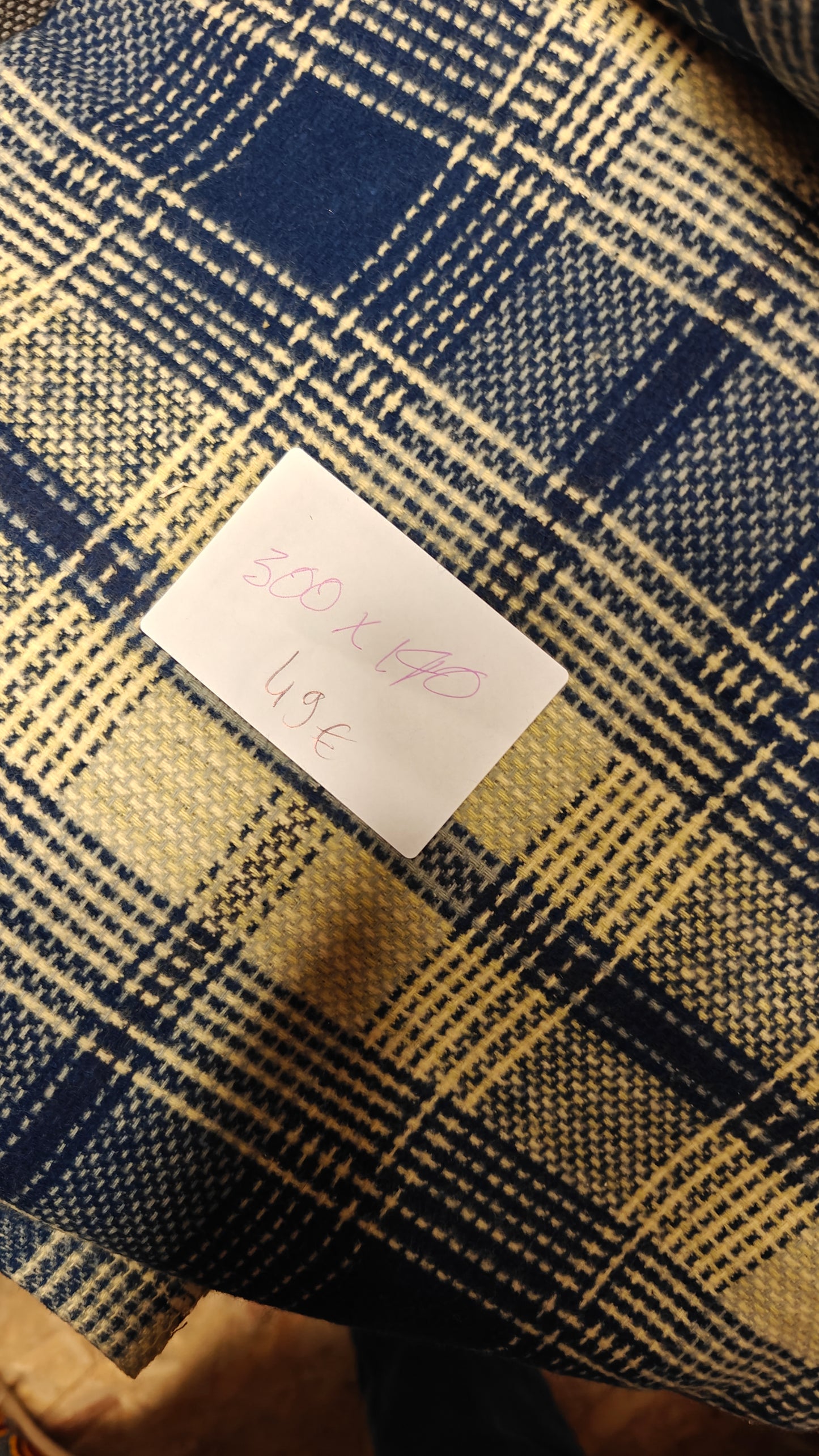 Coupon Lainage Carreaux qualité premium