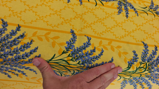 Coton Jaune Soleil Lavande Provencale - Destockage