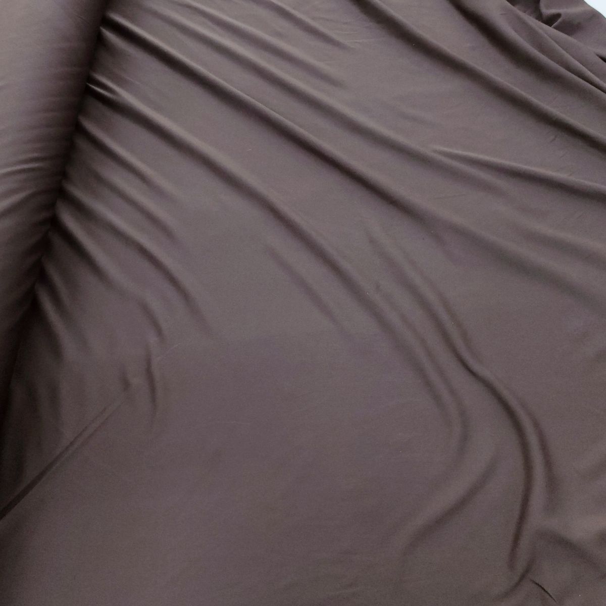 Jersey marron léger fin très stretch 150x143cm